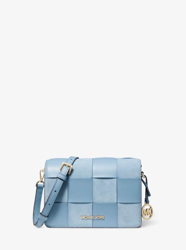Damske Spojková Taška Michael Kors Mercer Small Woven Faux Leather and Suede Viacfarebný - Kabelky Michael Kors Lacne | VDONH-9530